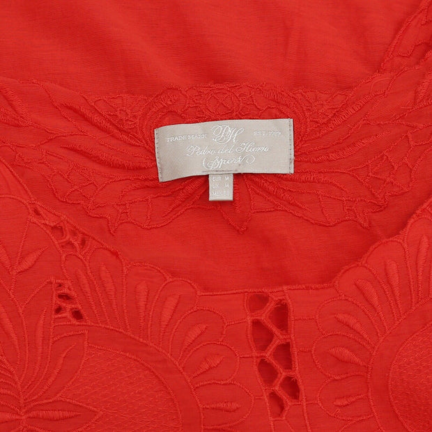 Pedro Del Hierro Adella Paris Embroidered Blouse Top M