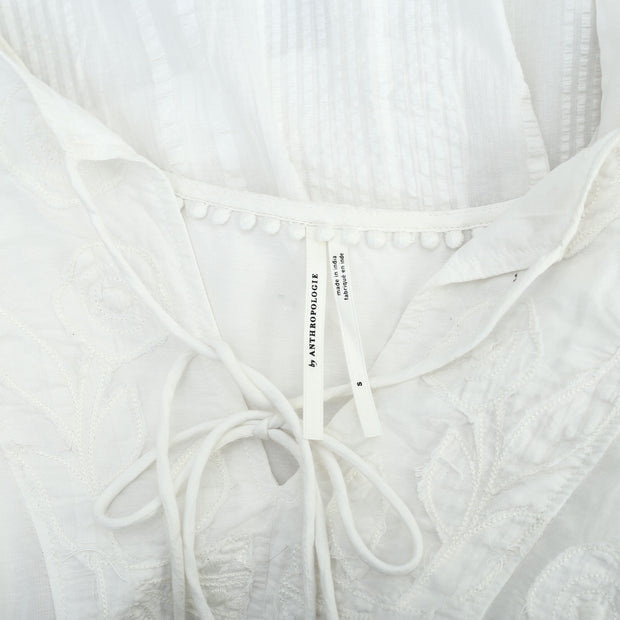 Anthropologie Catrina Embroidered Blouse Top S