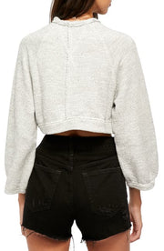 Free People Jade Pullover Sweatshirt Cropped Top XS