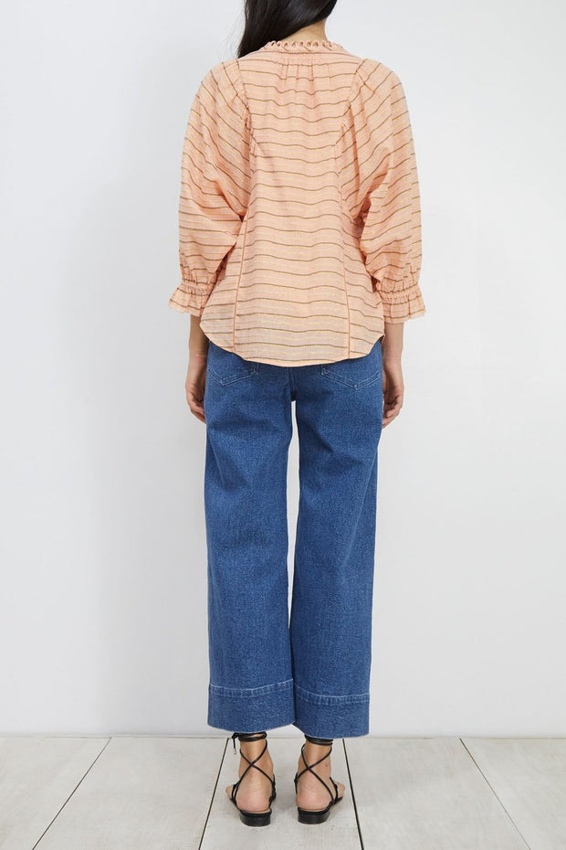 Apiece Apart Cala Bib Blouse Top M 8