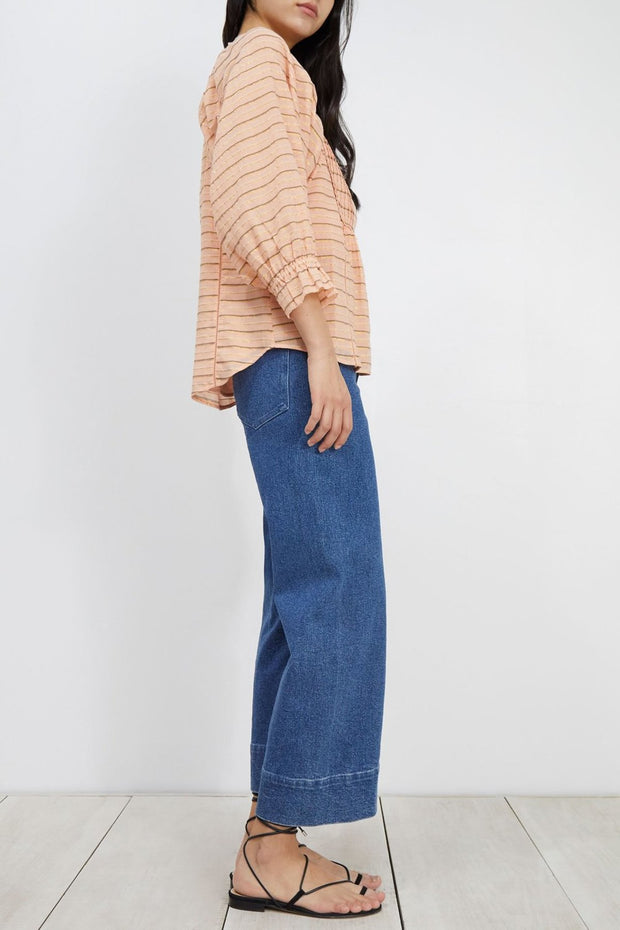Apiece Apart Cala Bib Blouse Top M 8