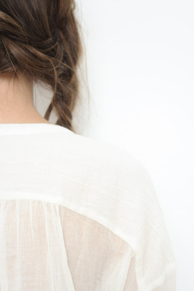 Des Petits Hauts Idalou Ivory Tunic Shirt Top