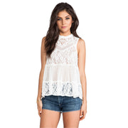 Free People Ladybird Lace High Neck Tank Top S