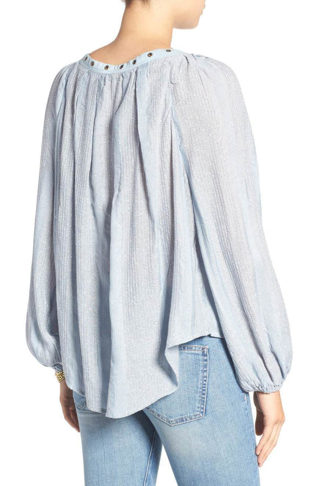 Free People Against All Odds Studded Blouse Top S