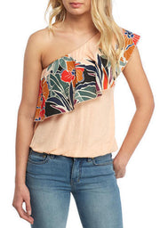 Free People Annka Bubble Floral Printed Blouse Top
