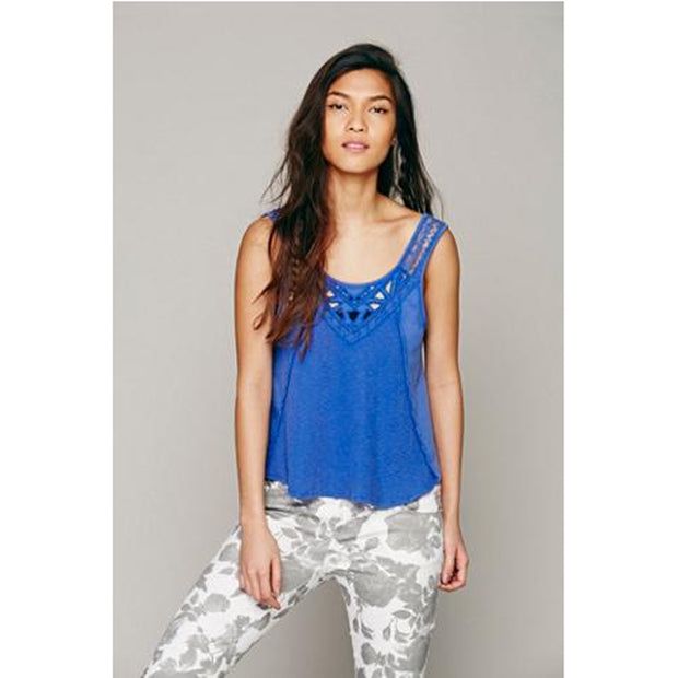 Free People Lolita Crochet Tank Crop Top S