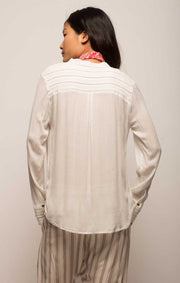 JACHS Girlfriend Lace Up Boho Blouse Top S
