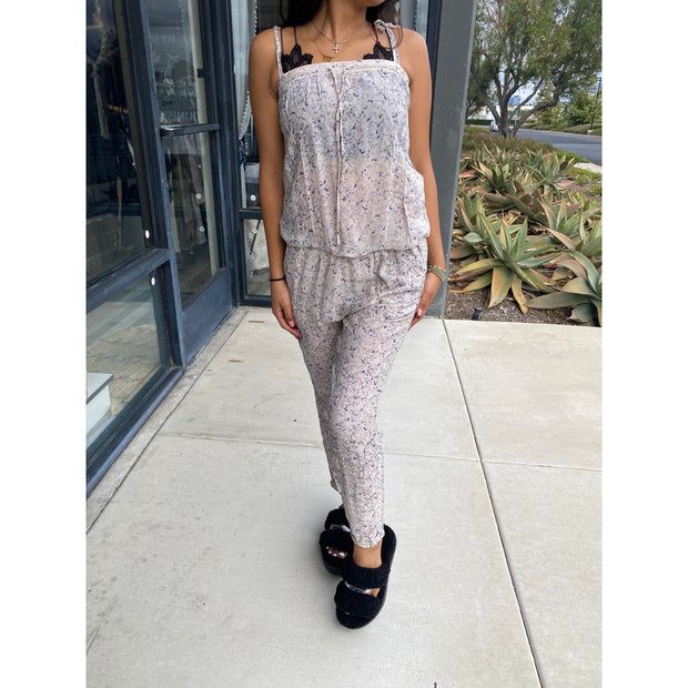 Hoss Intropia Anthropologie Printed Slip Jumpsuit Dress S 38