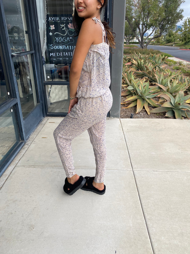 Hoss Intropia Anthropologie Printed Slip Jumpsuit Dress S 38