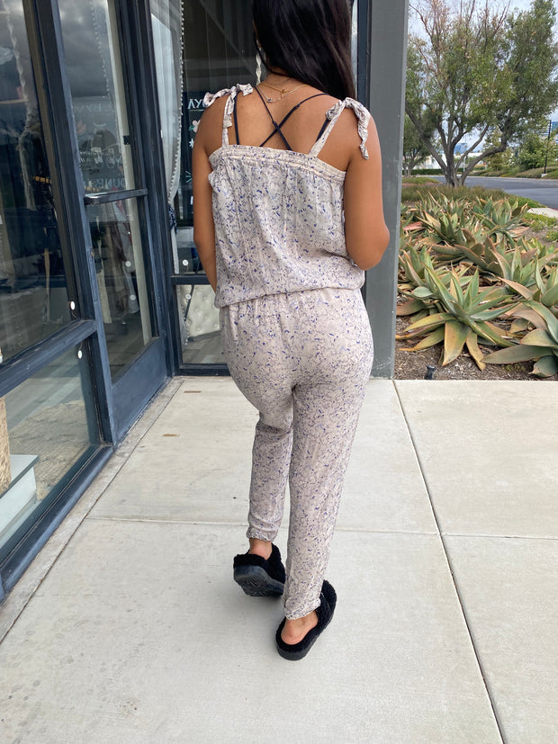Hoss Intropia Anthropologie Printed Slip Jumpsuit Dress S 38