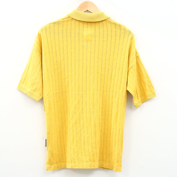 Napapijri Solid Polo Yellow Oversized T-Shirt Men's M