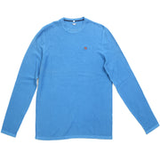 Napapijri Solid Men's Sweatshirt Long Sleeve Blue Cotton Pullover L