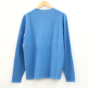 Napapijri Solid Men's Sweatshirt Long Sleeve Blue Cotton Pullover L