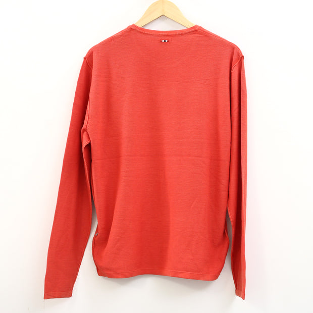 Napapijri Solid Long Sleeve Orange Men's Sweatshirt L