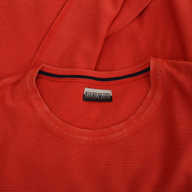 Napapijri Solid Long Sleeve Orange Men's Sweatshirt L