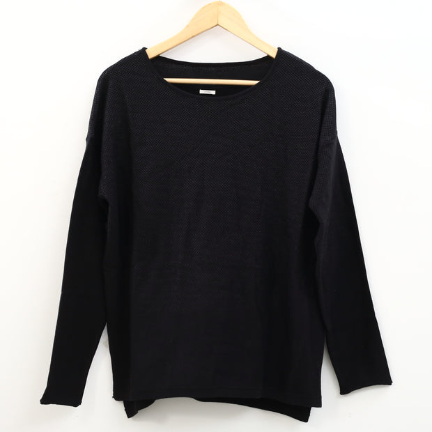 Napapijri Men's Solid Long Sleeve Sweater T-Shirt Pullover Black XL