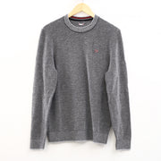 Napapijri Knitted Long Sleeve Gray Cotton Men's Sweatshirt
