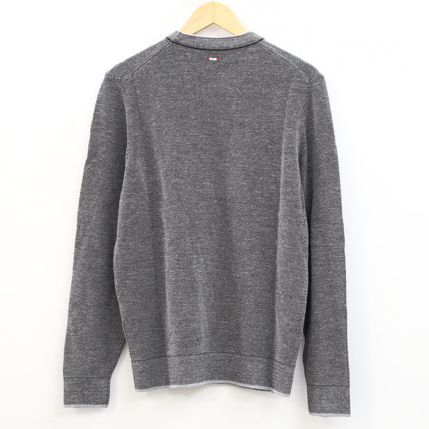 Napapijri Knitted Long Sleeve Gray Cotton Men's Sweatshirt
