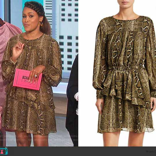 Isabel Marant Etoile Java Python Print Mini A-Line Dress
