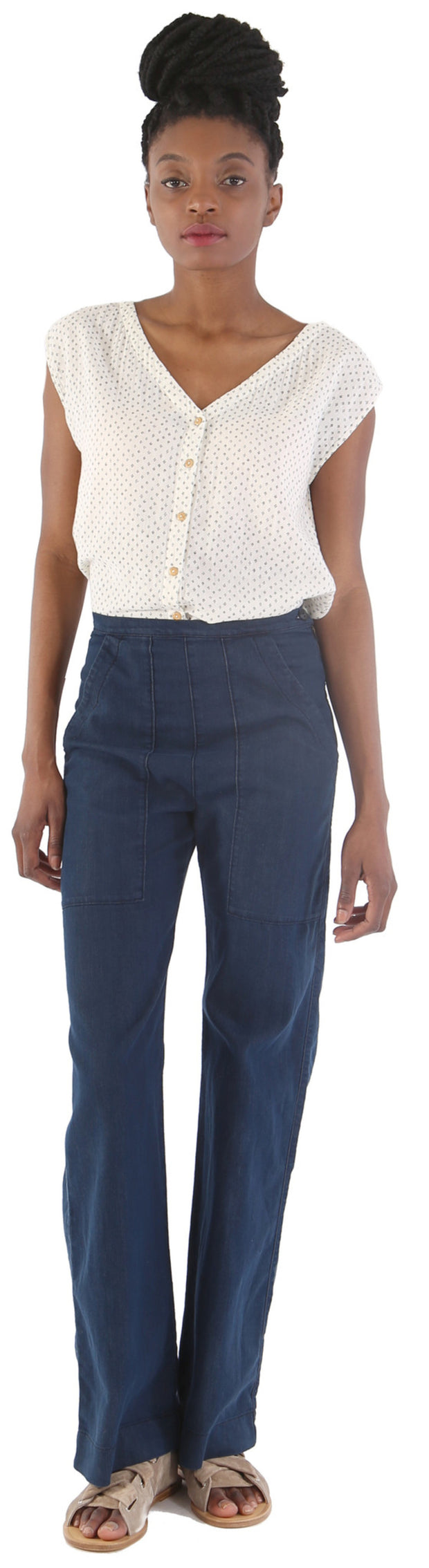 Des Petits Hauts Kanel Reversible Blouse Top