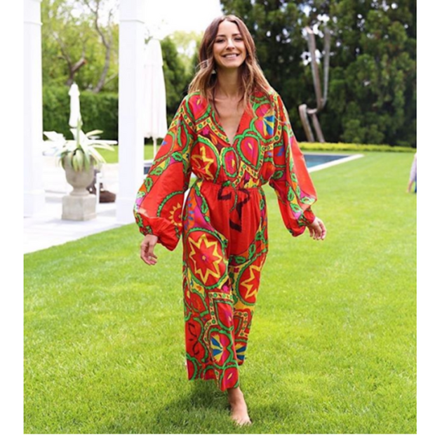 Rhode Resort Blake Printed Wide Leg Jumpsuit Dress