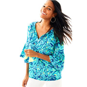 Lilly Pulitzer Del Lago 印花束腰上衣