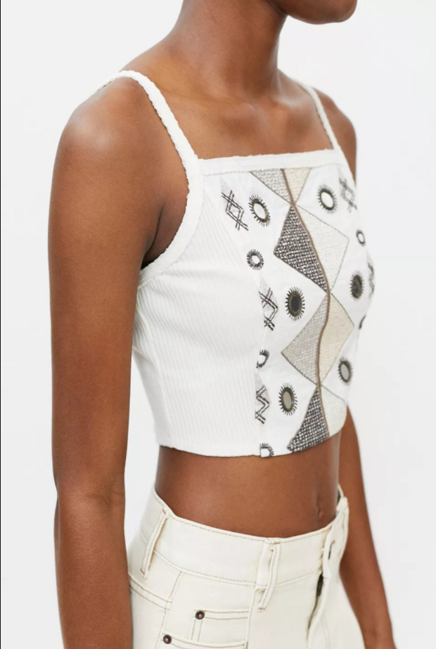 Urban Outfitters UO Danika Embellished Crop Top