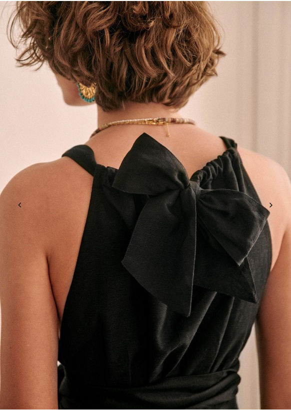 Sezane Nastasia Black Maxi Long Dress