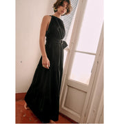 Sezane Nastasia Black Maxi Long Dress