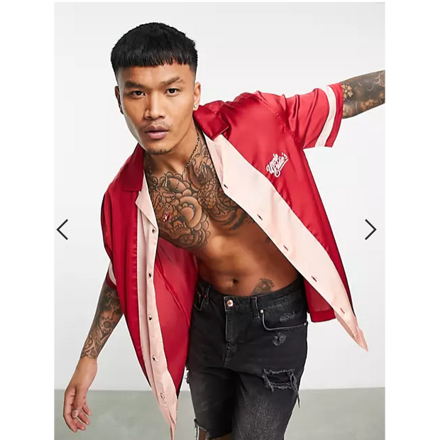 ASOS DESIGN Men's Bowling Buttondown Shirt S