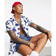 ASOS DESIGN Men's Revere Hawaiian Shirt