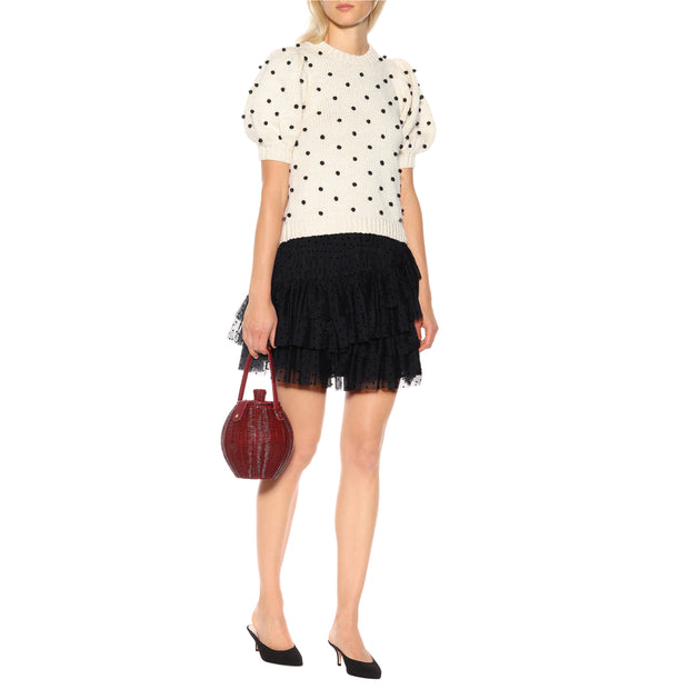 Ulla Johnson Polka-Dot Tulle Mini Skirt