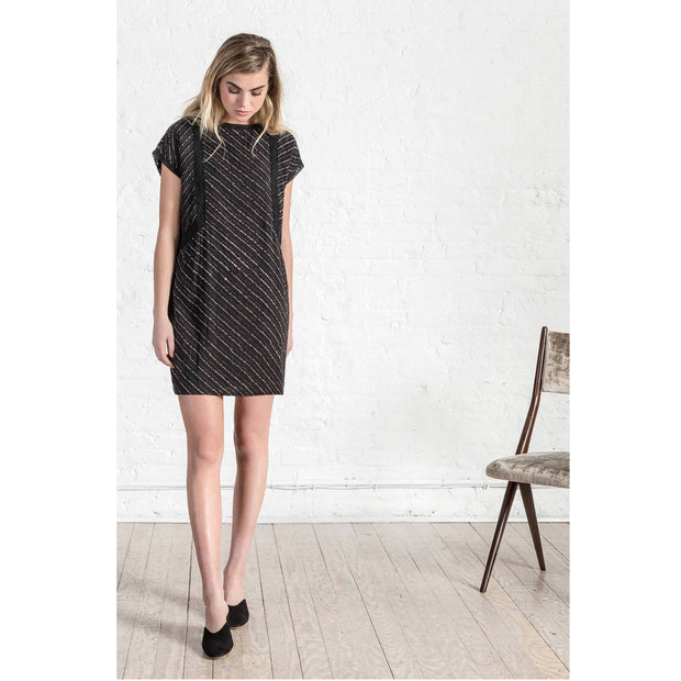 Lilla P Lace Inset Shift Mini Dress