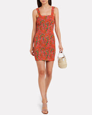 RHODE RESORT Jasmine Floral-Print Mini Dress XS