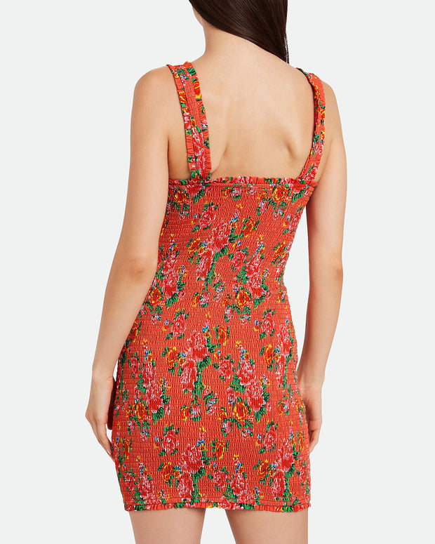 RHODE RESORT Jasmine Floral-Print Mini Dress XS