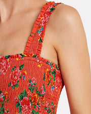 RHODE RESORT Jasmine Floral-Print Mini Dress XS
