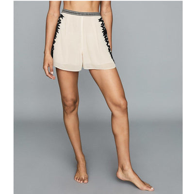 Reiss Paulette Floral Embroidered Resort Wear Shorts