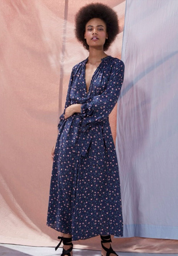 APIECE APART Isla Wide-Leg Printed Jumpsuit Dress S 6