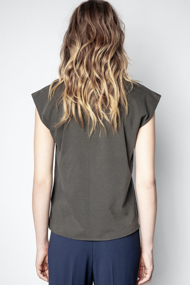 Zadig & Voltaire Weny Compo Skull Strass Tank Top