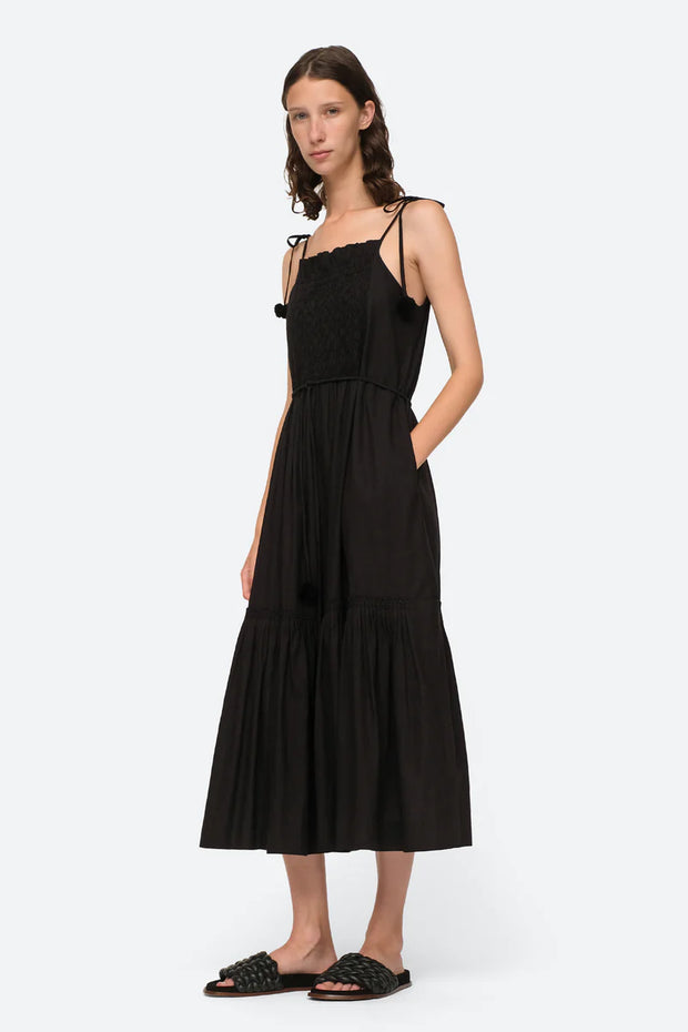 Sea New York Willa Smocked Midi Dress