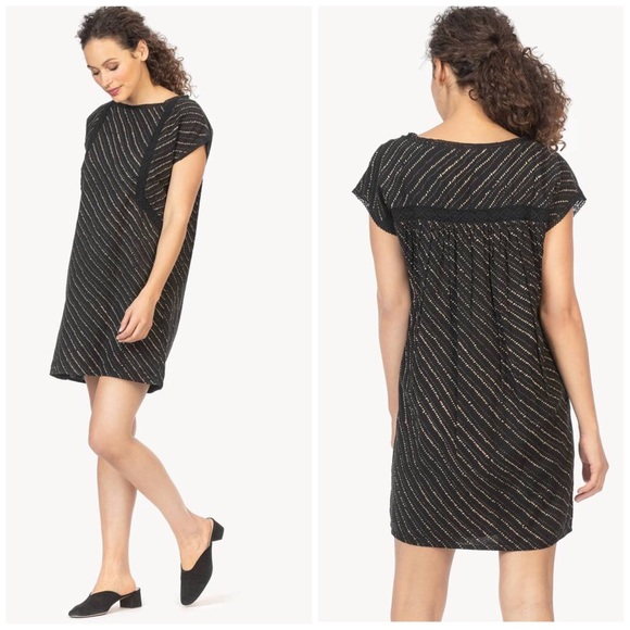 Lilla P Lace Inset Shift Mini Dress