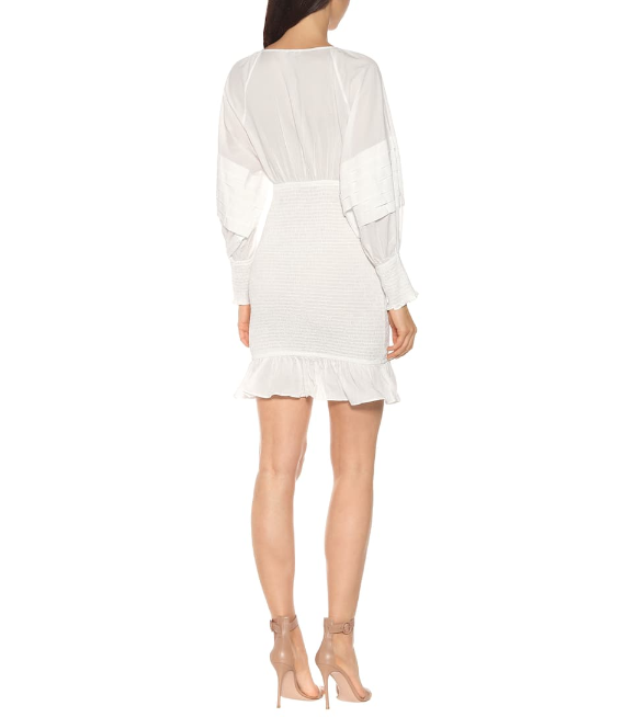 Rhode Resort Anya Smocked Solid Mini Dress XS