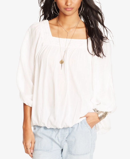 Denim & Supply Ralph Lauren Crochet Lace Tunic Top