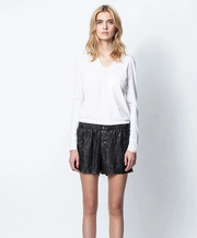 Zadig & Voltaire Tunisien ML Definition Tee T-Shirt Blouse Top