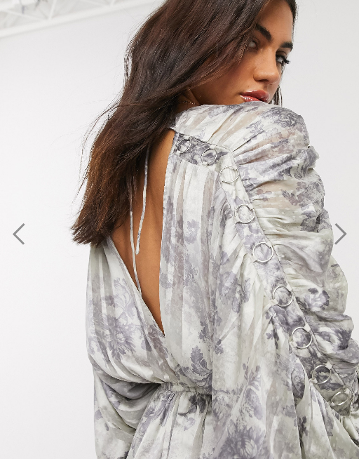ASOS DESIGN Floral Printed Blouse Top S-6