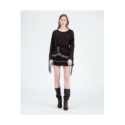 IRO Oviane Layered Embroidered Gauze Mini Skirt