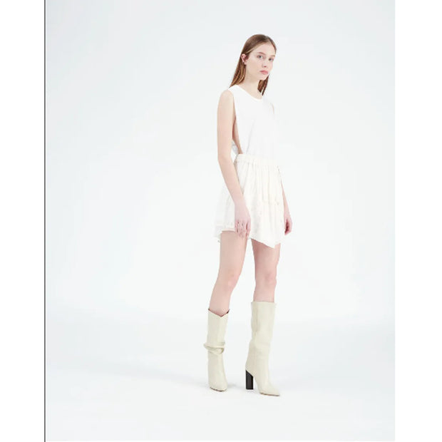 IRO Pabey Near White Mini Skirt