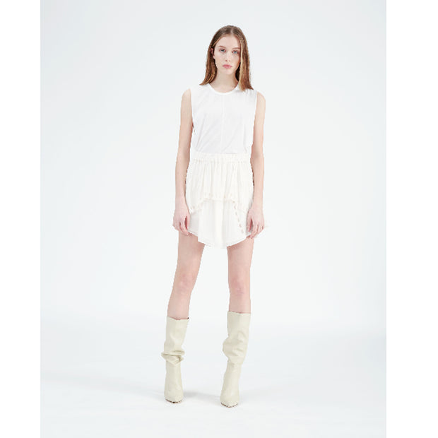 IRO Pabey Near White Mini Skirt