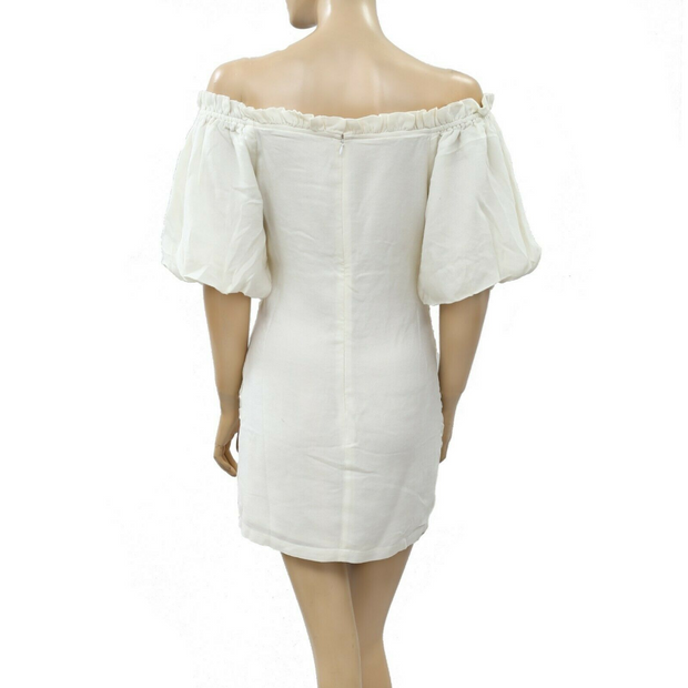 Urban Outfitters Ruched Off Shoulder Mini Dress XS
