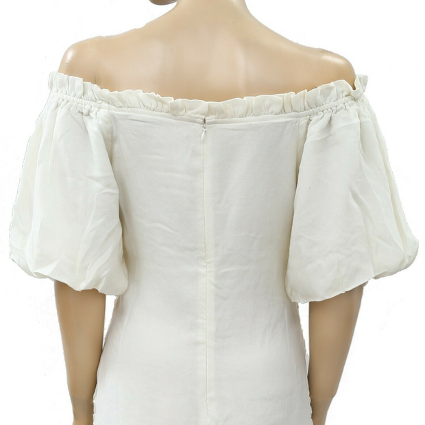 Urban Outfitters Ruched Off Shoulder Mini Dress XS